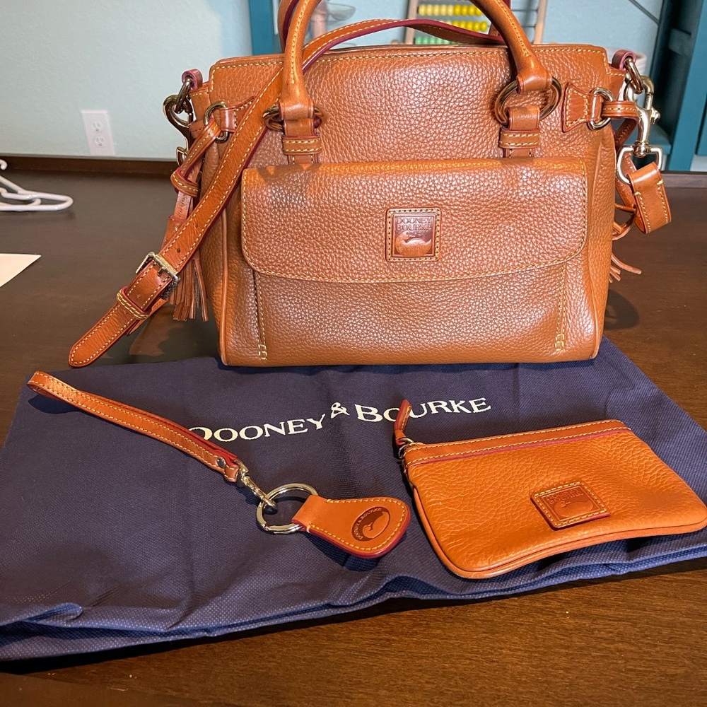 Dooney & Burke Pebble Grain Leather Satchel